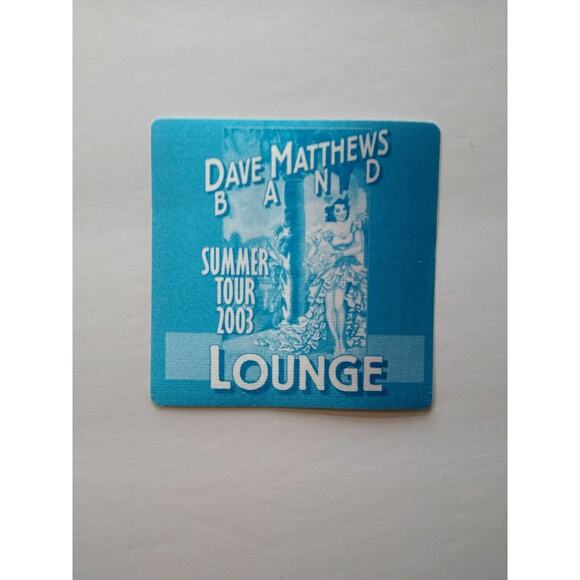 Dave Matthews Band Backstage Pass Original 2003 Summer Concert Tour Blue Lounge - Picture 2 of 2